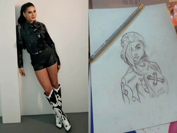 Talento além da música: Ana Castela  mostra desenho que fez de personagem de game