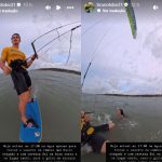 Kitesurfista Bruno Lobo salva vida de jovem que quase se afogou em praia de São Luís