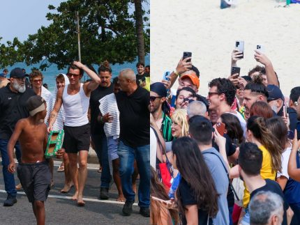 Shawn Mendes é engolido por multidão em Ipanema e não consegue tomar banho de mar