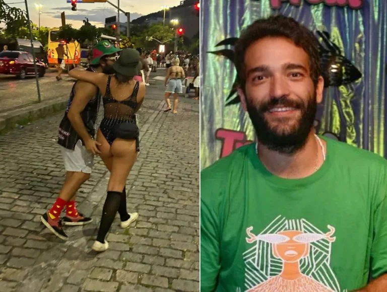 Humberto Carrão é visto beijando mulher misteriosa no Carnaval. Veja!