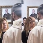 Vivendo momento delicado, Virginia recebe benção de Padre
