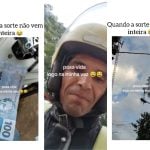 Motoboy encontrou dinheiro em uma rua de São Paulo