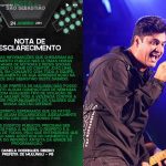 Prefeita cancela show após denúncia e imagens de cantor paraibano agredindo a esposa