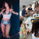 Gente como a gente: Marina Sena faz piquenique na calçada e improvisa show