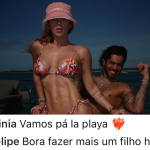 Virginia publica foto romântica com Zé Felipe e cantor sugere: “Mais um filho?”