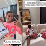 Mãe de Rayssa Leal mostra reação da filha ao descobrir que vai ganhar um irmão