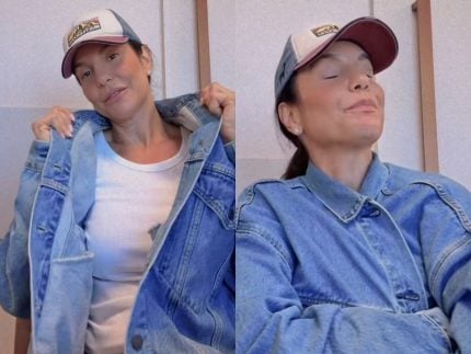 Ivete Sangalo veste jaqueta que ganhou de Paulo Gustavo: “Uso quando dá saudade”