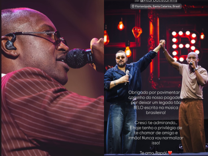 Após dividir palco com Belo, Thiaguinho o agradece por ter pavimentado caminho do pagode