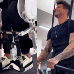 Paraplégico desde 2009, Fernando Fernandes caminha com ajuda de equipamento