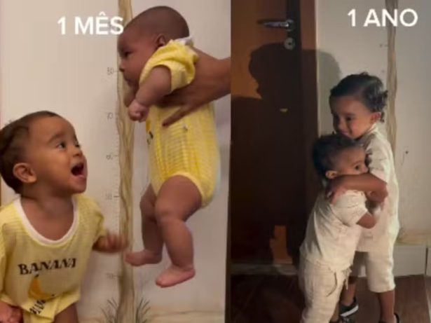 Ary Mirelle emociona ao mostrar crescimento dos filhos com João Gomes ao longo de 1 ano