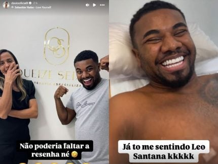 Davi Brito exibe abdômen após lipo HD e se compara a Leo Santana