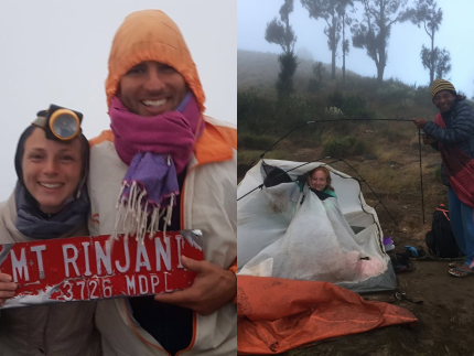 Influenciadora relata experiência em trilha no vulcão Rinjani: “maior furada”