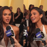 Bruna Marquezine celebra o cinema nacional em entrevista no tapete vermelho do Oscar