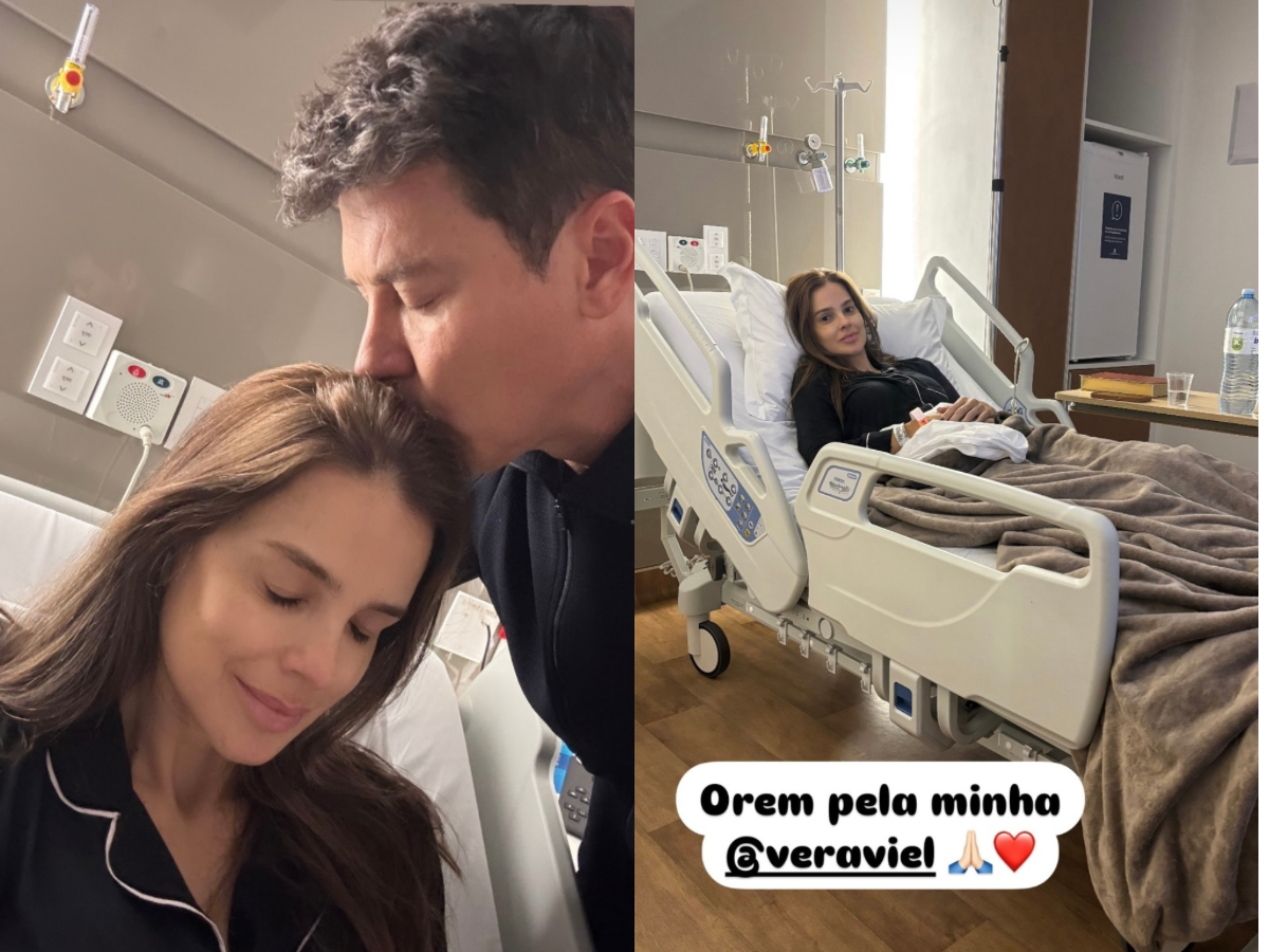 Rodrigo faro compartilha com os seguidores que a esposa, Vera Viel está hospitalizada, após descobrir que está com um nódulo na perna esquerda | Créditos: Reprodução (Instagram)