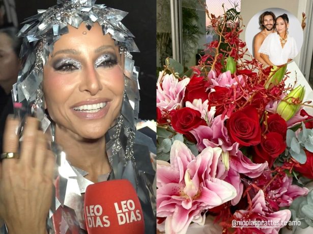 Sabrina Sato recebe flores de Nicolas Prattes após último dia de gravação de “Sou Maravilhosa”
