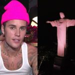 Cristo Redentor ganha iluminação rosa para campanha solidária com fãs de Justin Bieber