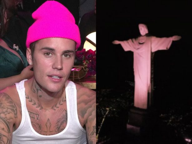 Cristo Redentor ganha iluminação rosa para campanha solidária com fãs de Justin Bieber