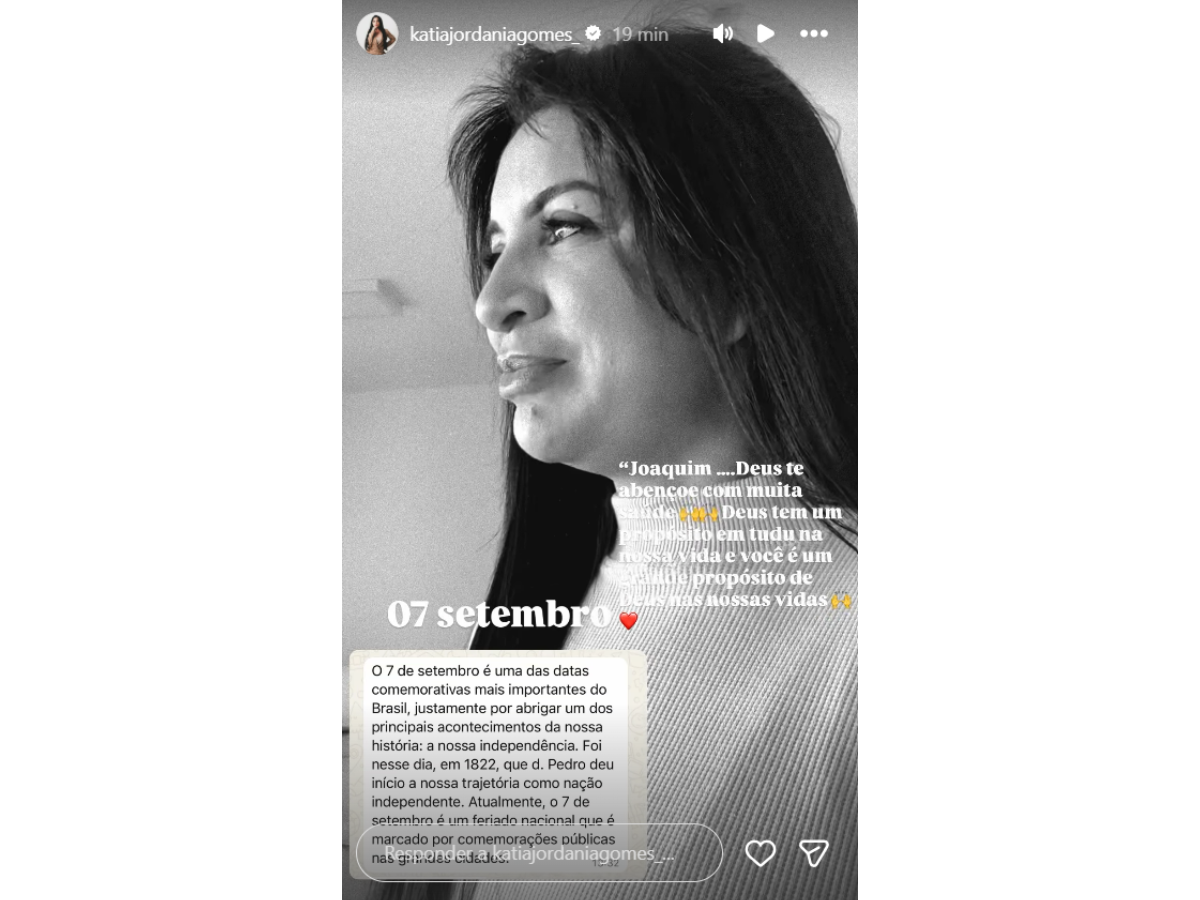 Reprodução Instagram Kátia Gomes Reprodução Instagram Kátia Gomes