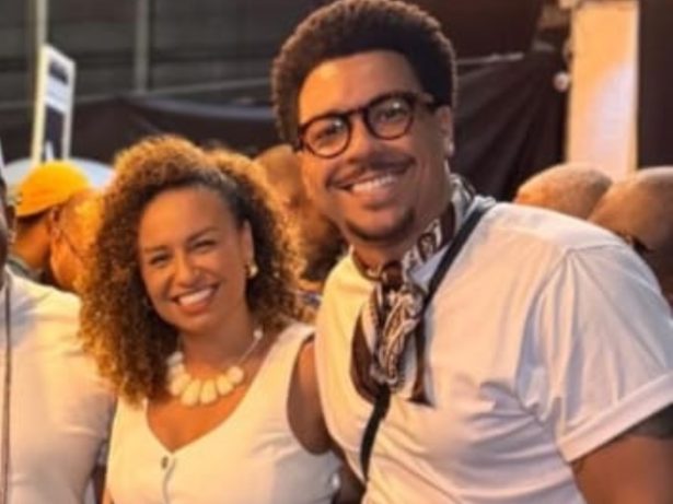 Filho de Tony Tornado e apresentadora da Globo fazem 1ª aparição como casal na Portela