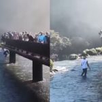 Veja o momento em que turista pula nas Cataratas do Iguaçu para pegar celular