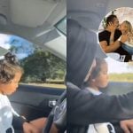 Gabriela Pugliesi é criticada por vídeo do filho no colo do pai ao volante