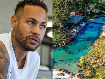 Fotos inéditas revelam detalhes do lago de Neymar, em sua mansão no Rio; veja