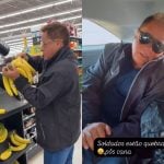 Leonardo vai às compras nos EUA, relata dor na bunda e leva cachos de bananas