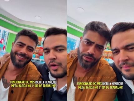 Henrique viraliza ao servir salgados e suposto gerente elogia talento em vendas