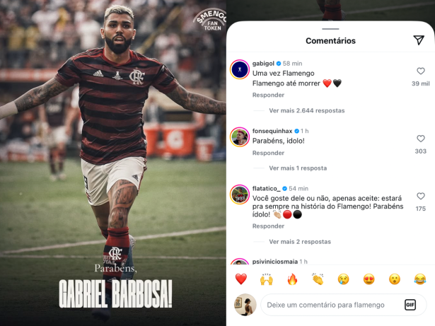 Flamengo celebra trajetória de Gabigol em aniversário; atacante se declara