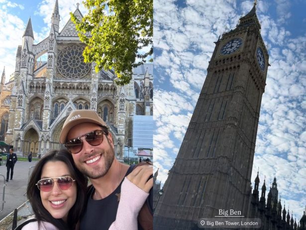 Ex-BBBs Laís Caldas e Gustavo Marsengo iniciam lua de mel em Londres