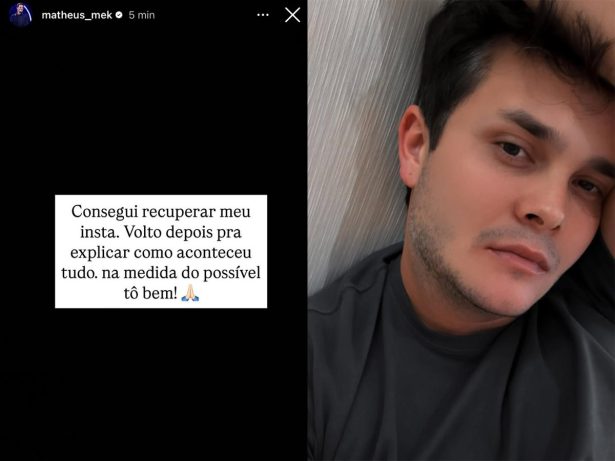 Matheus, da dupla com Kauan, recupera seu perfil no Instagram após assalto: “Tô bem”