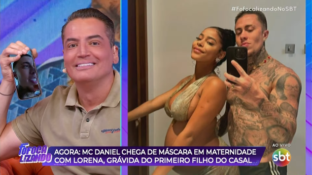 MC Daniel atende ligação ao vivo no “Fofocalizando” e atualiza parto da noiva, Lorena Maria