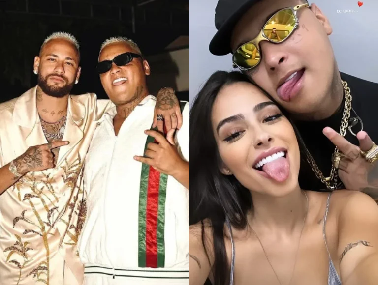 MC Ryan curte Réveillon com Neymar longe da filha recém-nascida e leva indireta