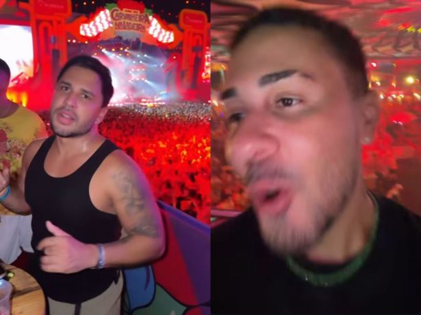 Carlinhos Maia e Lucas Guimarães curtem Carnaval em mesma festa em Pernambuco