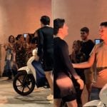 Eric Land presenteia com moto estudante que caminhava 14 km por dia para ir à faculdade