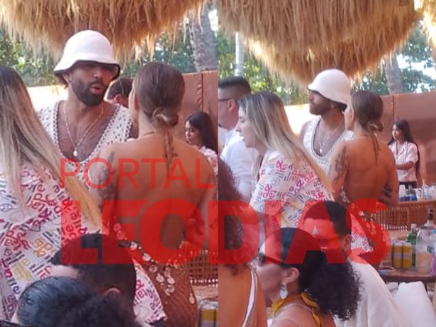 Ela com um, ele com outra: Rafaella e Gabigol curtem Réveillon juntos, mas separados