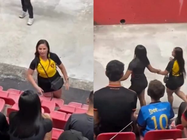 Mulher flagra traição em jogo do Sport e sai do estádio de mãos dadas com a amante