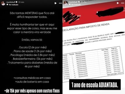 Murilo Huff rebate críticas da avó do filho, dona Ruth, mãe de Marília Mendonça
