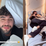 Com virose e febre, Nattan é levado ao hospital na companhia de Rafa Kalimann