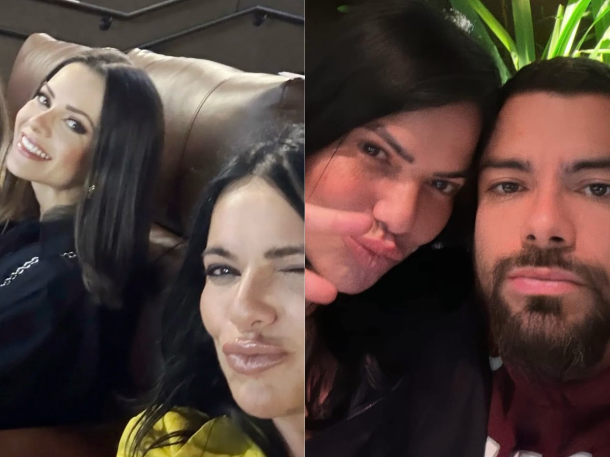 Sandy posa para fotos com a atual sogra e causa ciúmes na mãe de Lucas Lima 