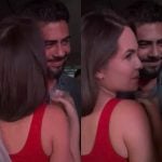 Henrique e Amanda Vasconcelos são flagrados em “vale night” trocando carinhos