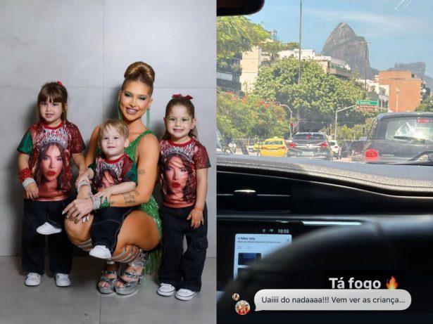 Produtora de Zé Felipe chega ao Rio e Virginia a convida para ver os filhos do ex-casal