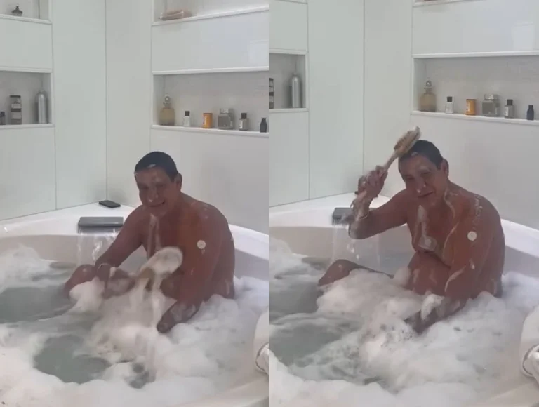 Na banheira, Zeca Pagodinho compartilha banho de sais como ritual para ano novo
