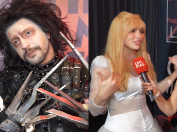 Inspirados em Edward Mãos de Tesoura, Nattan e Rafa Kalimann impressionam no Aviões Fantasy SP