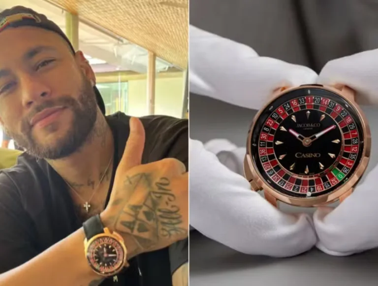 Neymar exibe relógio avaliado em mais de R$ 1 milhão inspirado em cassino. Saiba detalhes!