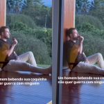 Após polêmica com Maíra Cardi, Thiago Nigro aparece bebendo refrigerante em casa