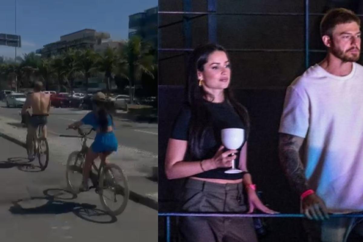 Juliette é flagrada andando de bicicleta com namorado na praia. Veja!