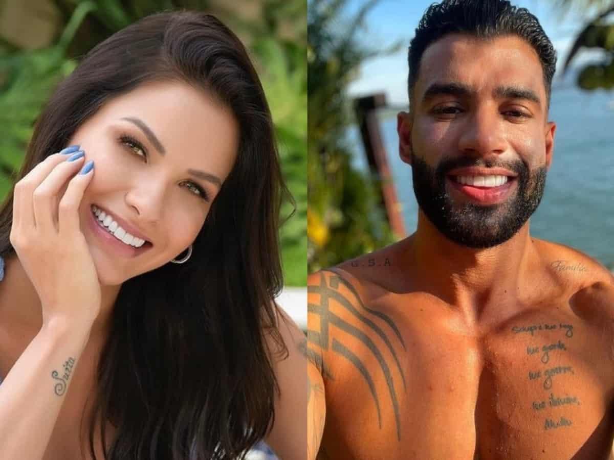 GL exibe corpão bronzeado e Suita provoca: “Estou com seu cartão, viu?”