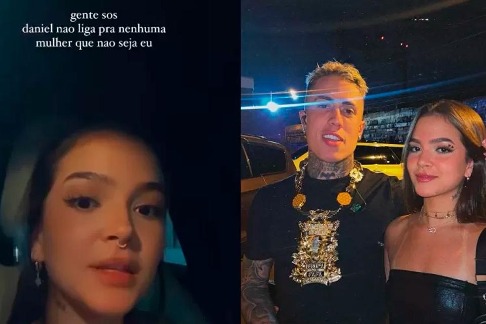 Com ciúmes, Mel Maia se irrita com olhares de fãs para MC Daniel