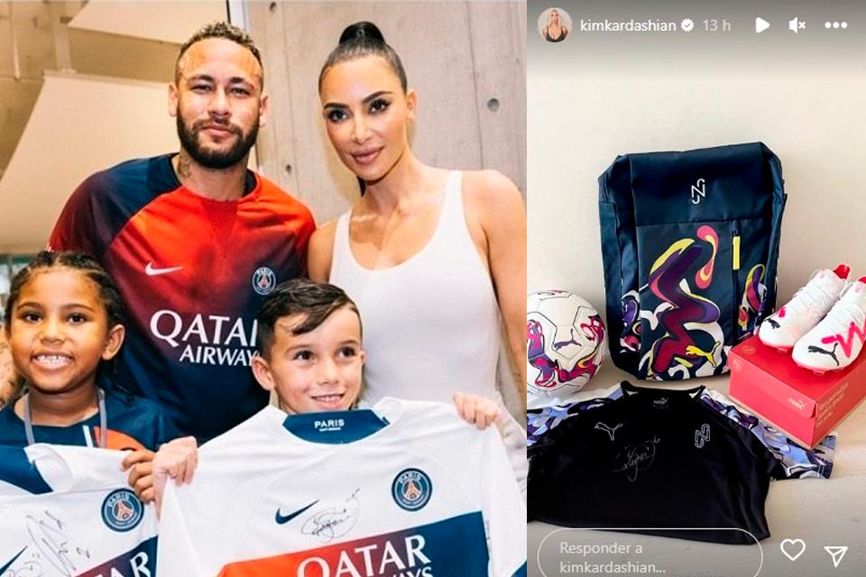 NEYDARSHIAN: Kim Kardashian posta foto com kit oficial de Neymar